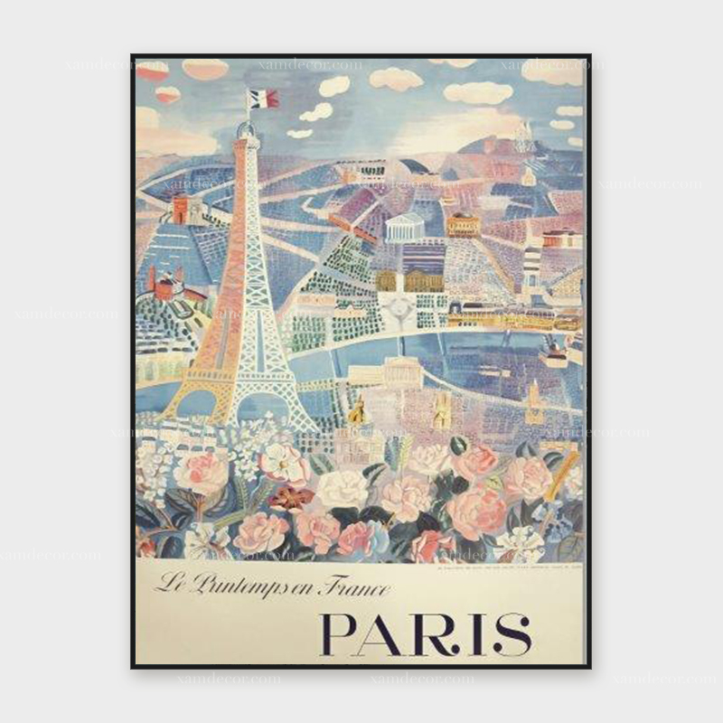 Tranh phong cảnh vintage Paris